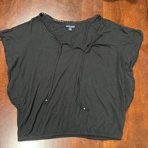 American Eagle Black Tee Size S